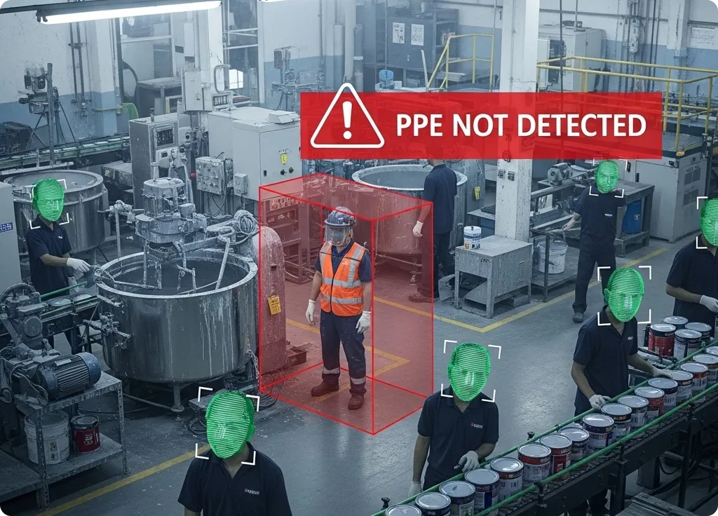Manufacturing facility with PPE enforcement